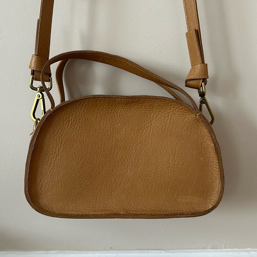 Madewell Leather Crossbody Bag Mustard Color